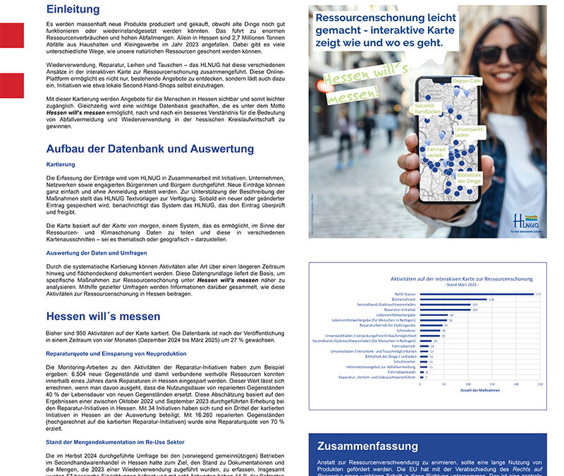 Hessen will´ s messen Zusammenfassung Ressourcenschutz sichtbar machen